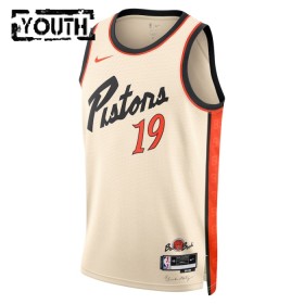 Barn Detroit Pistons Tröja Simone Fontecchio Nike 2024-25 City Edition Vit Swingman